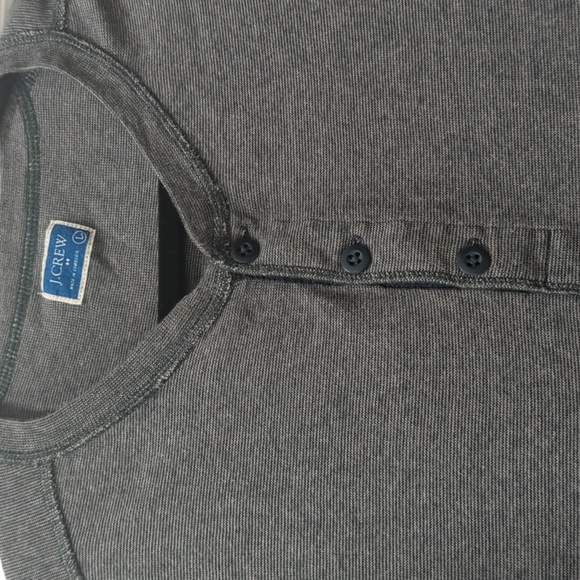 J.Crew Men's Long Sleeve Comfort-First Thermal Waffle Henley Size L -  Grayish - Picture 3 of 11